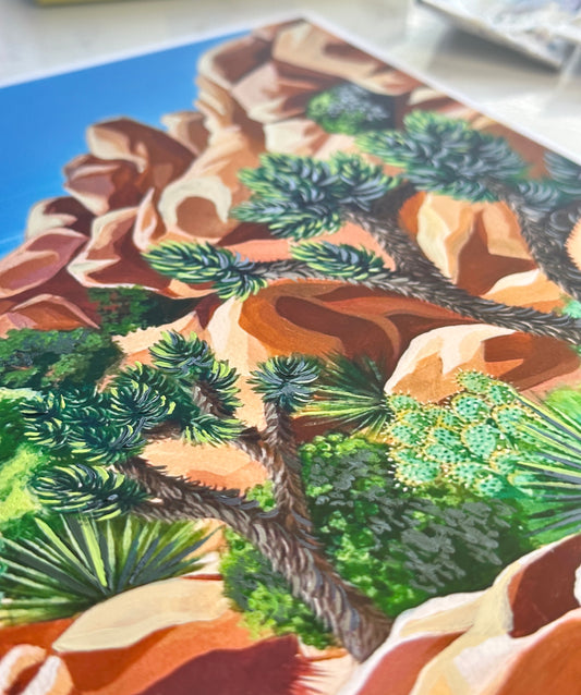 "Yucca Brevifolia" Hand-Embellished Prints