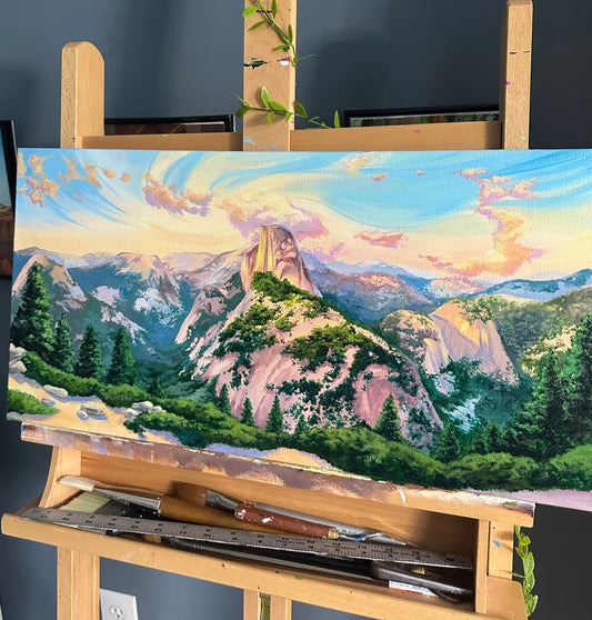 "Half Dome Summit" Original Painting