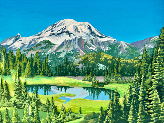 Mount Rainier National Park Original 3D Painting