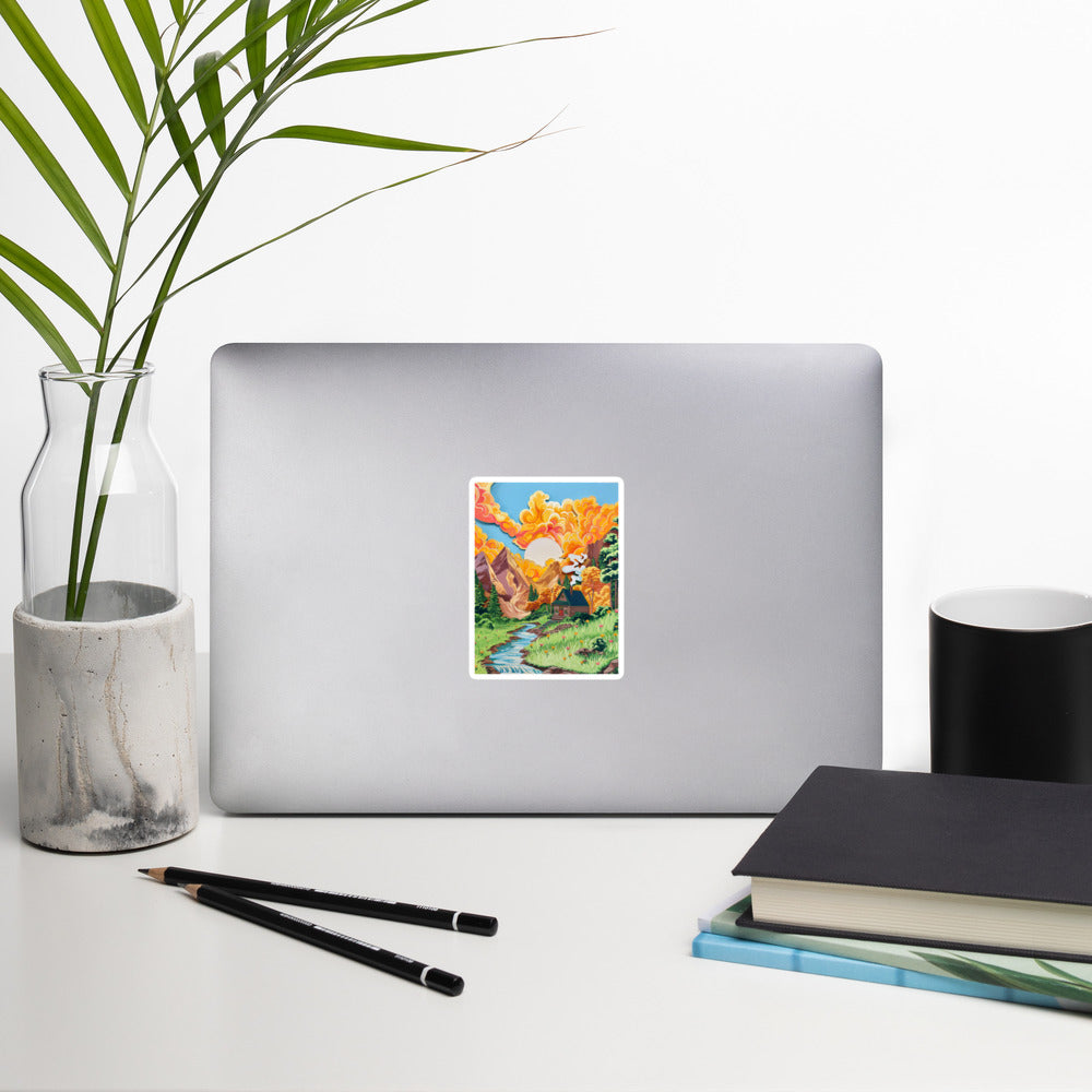 "Cabin in Bloom" Vinyl Sticker