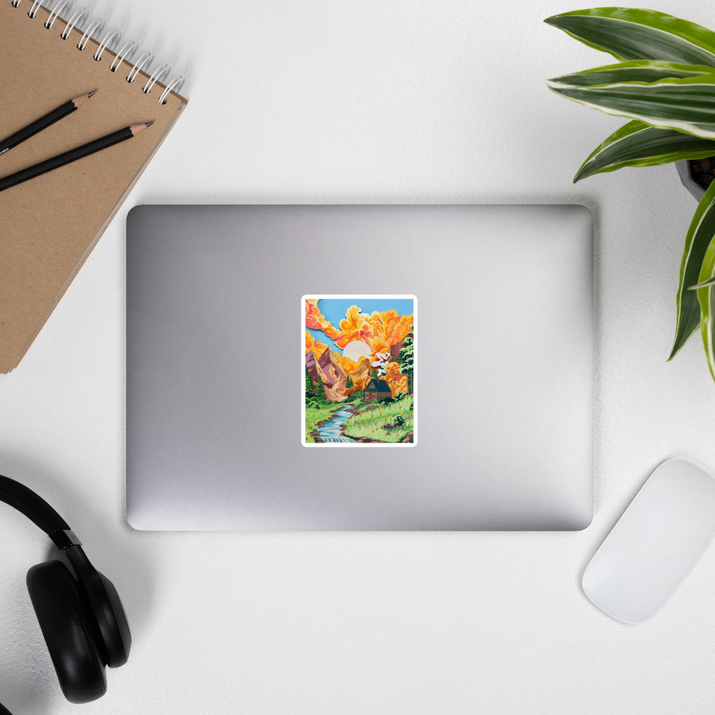 "Cabin in Bloom" Vinyl Sticker