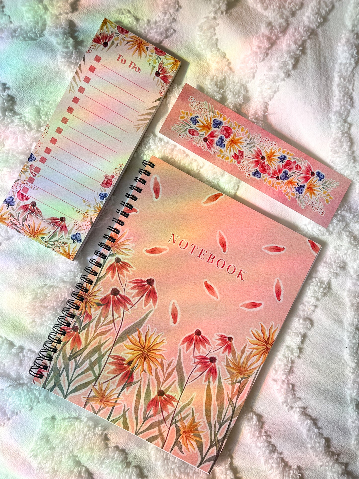 Fall Floral Spiral Lined Notebook